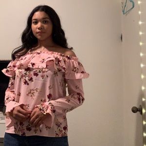 Floral off the shoulder top